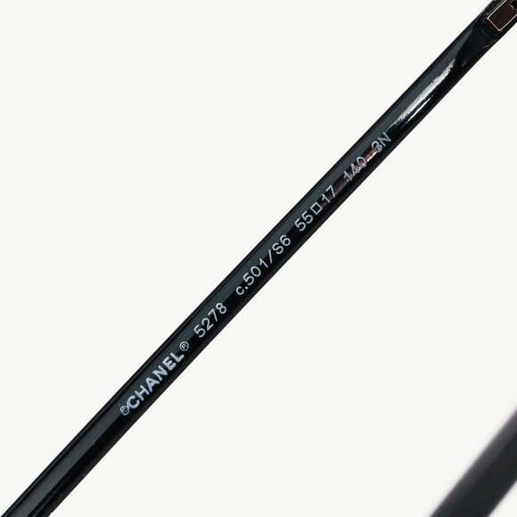 Chanel 5278 Black Micro-CC Butterfly Sunglasses - Picture 7 of 9